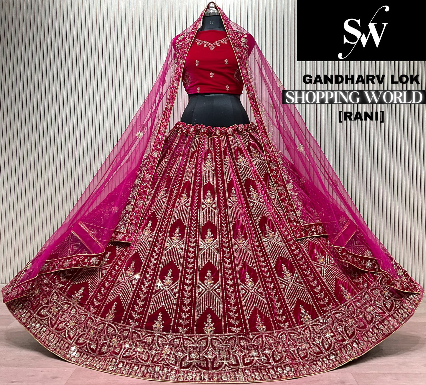 Light Maroon Bridal Lehenga