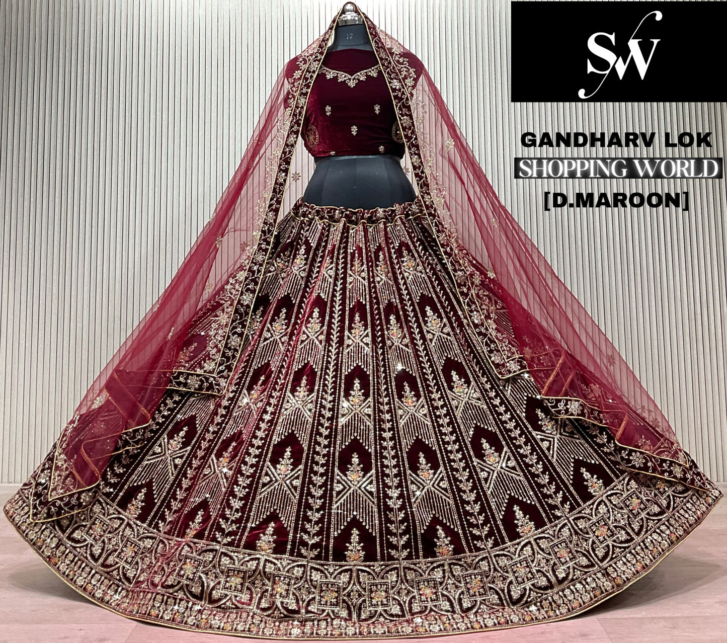 Rani Pink Bridal Lehenga