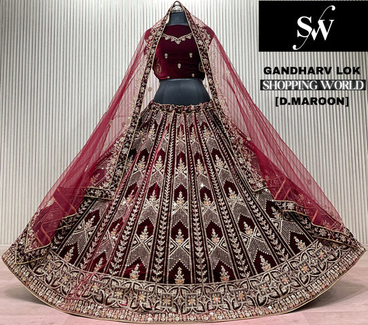 Light Maroon Bridal Lehenga