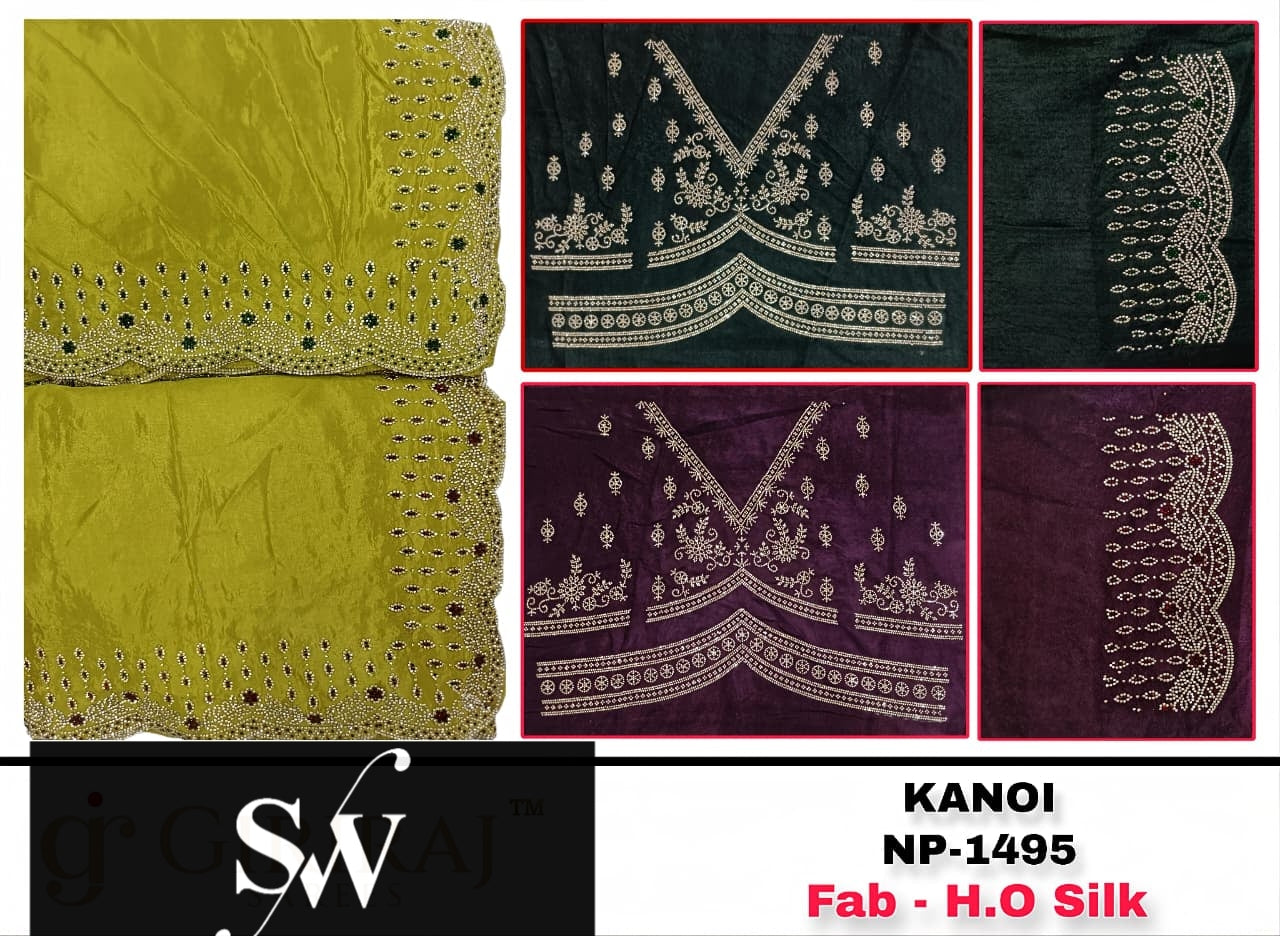Yellow Maroon H O Silk Saree