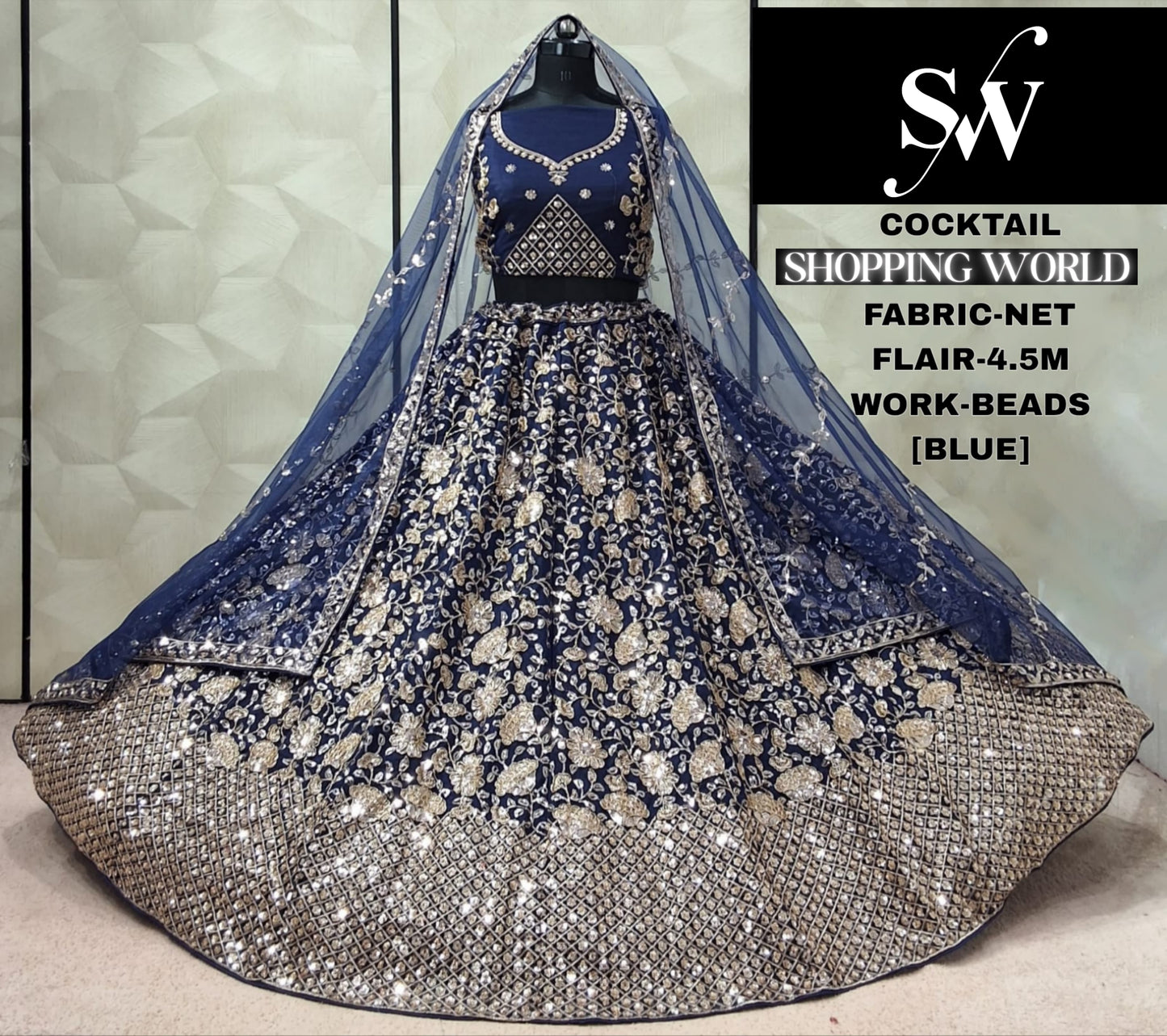 Sea Green Net Lehenga