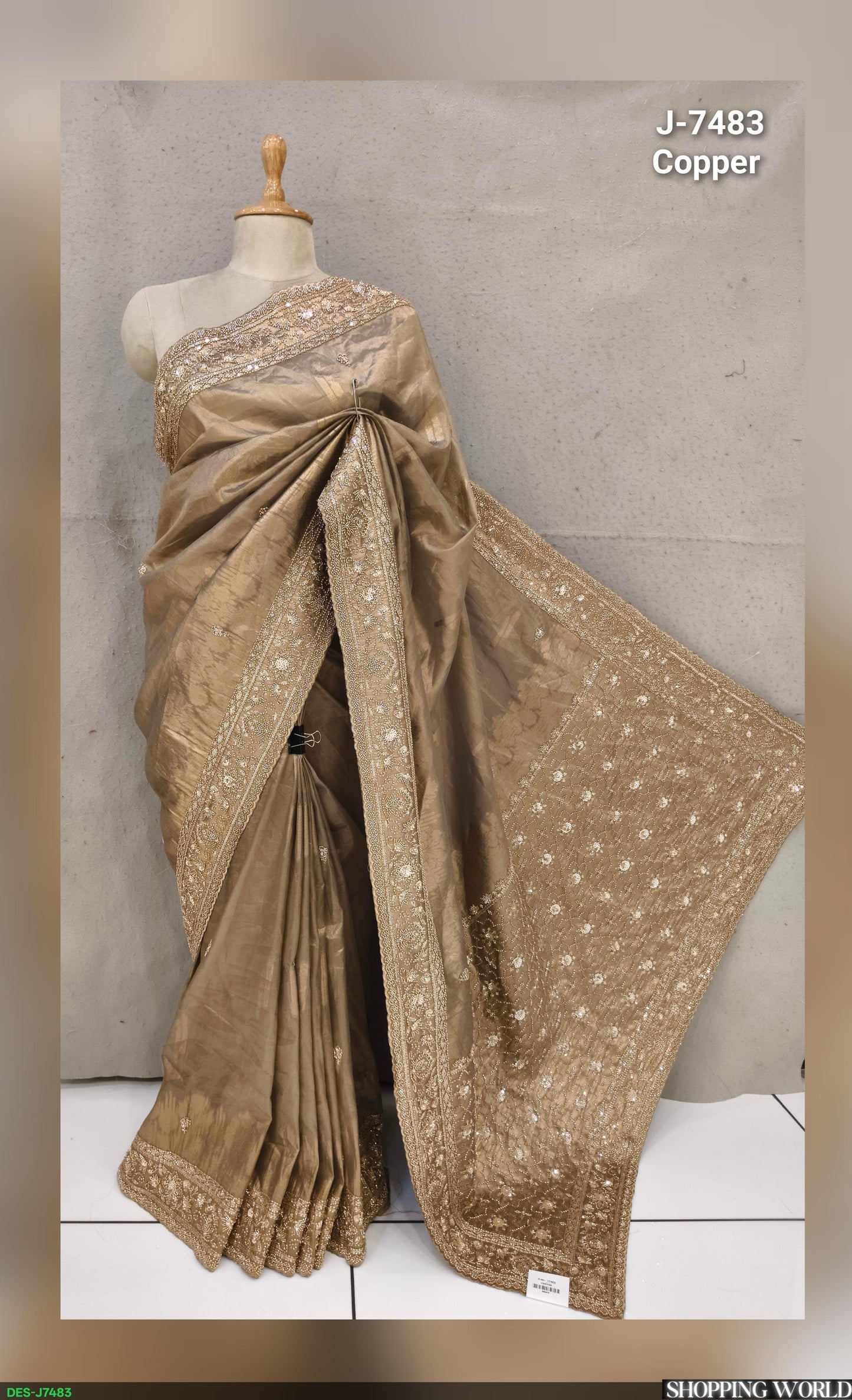 Golden Designer Saree