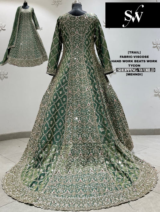 Maroon Viscose long Dress Farshi Garara Dress Special