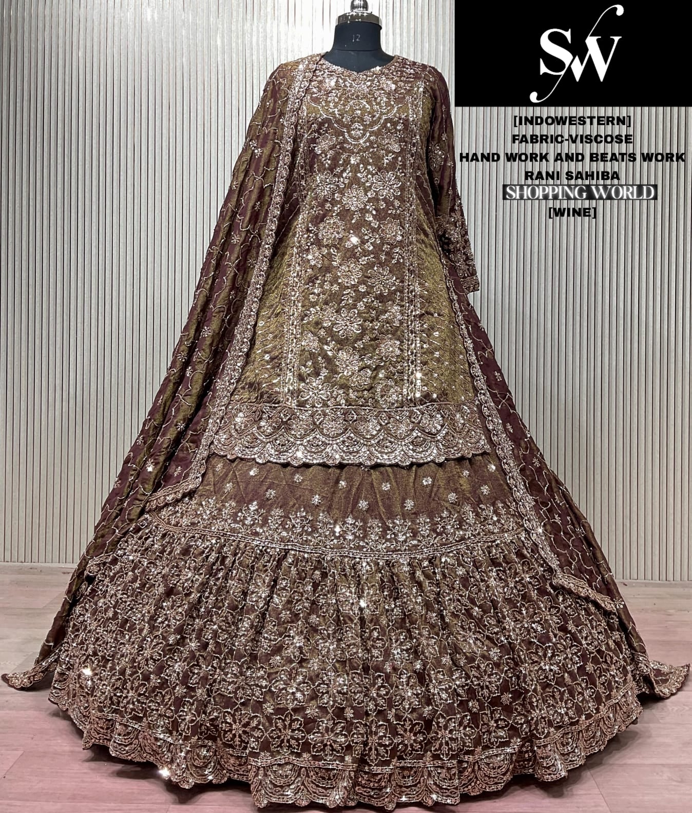 Blue Viscose long Dress Farshi Garara Dress Special