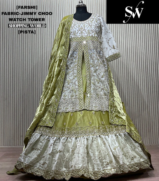 Sky Blue Jimmy Choo long Dress Farshi Garara Dress Special