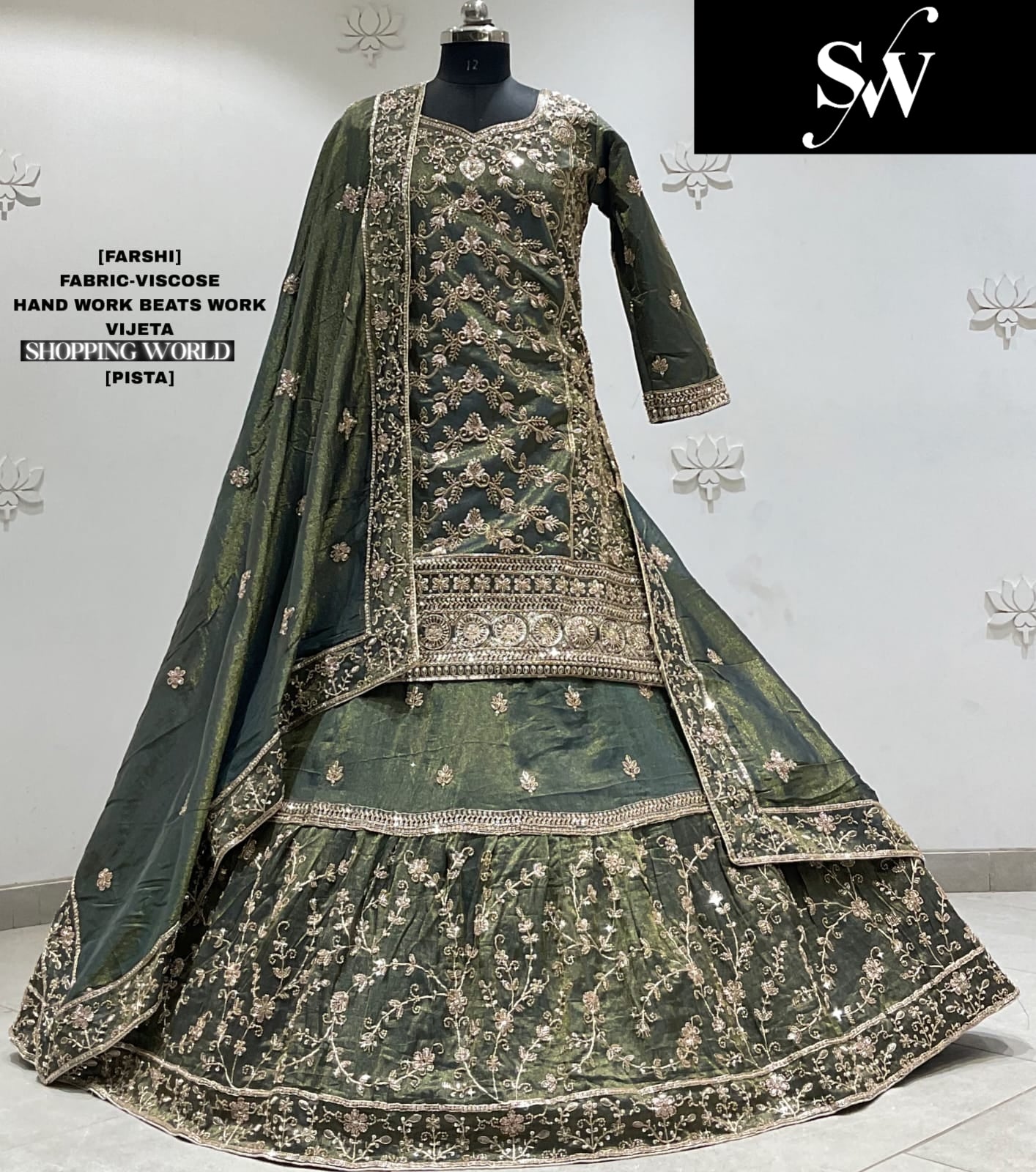 Rust Orange Viscose long Dress Farshi Garara Dress Special