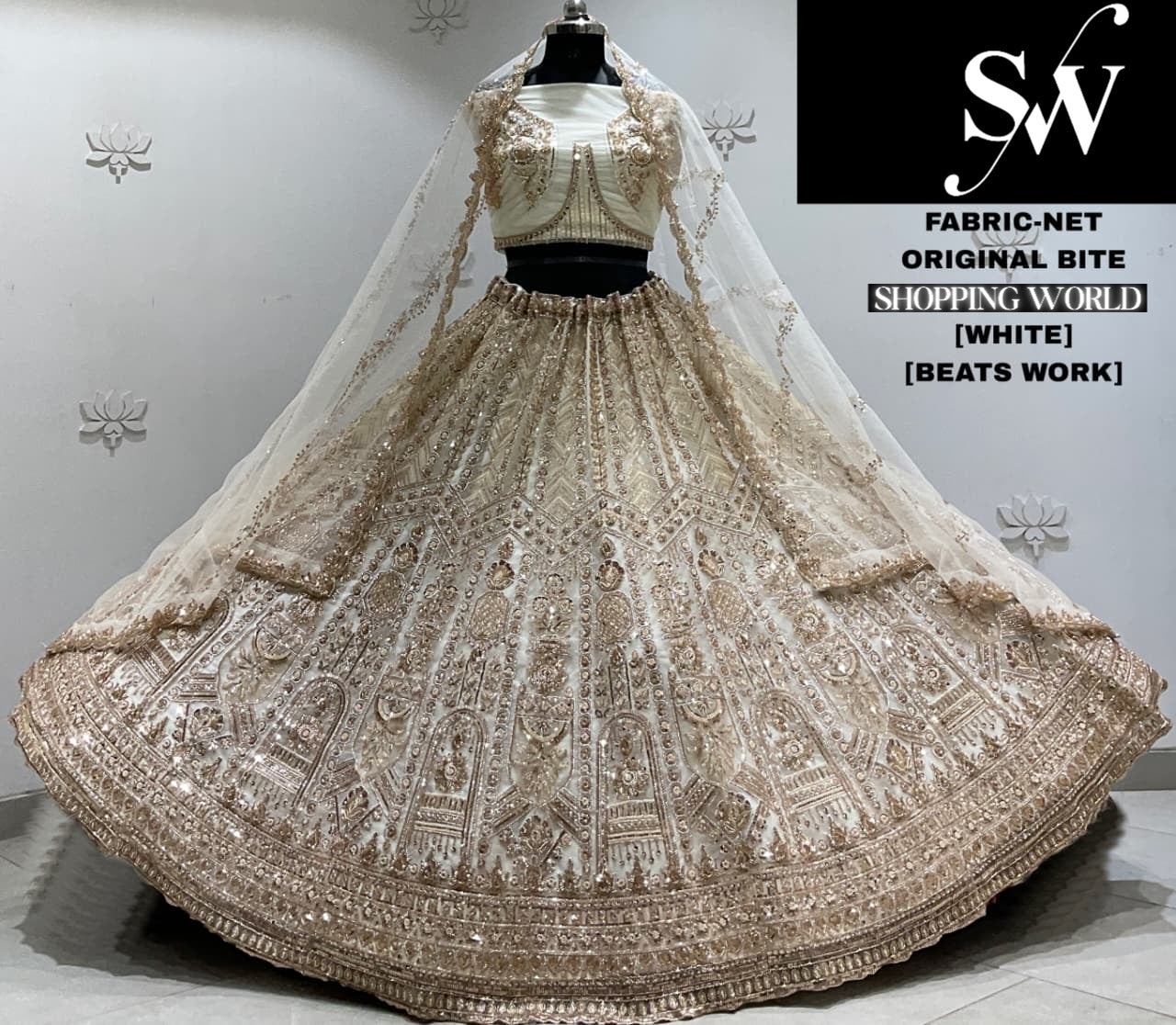 Gajri Pink Net Lehenga