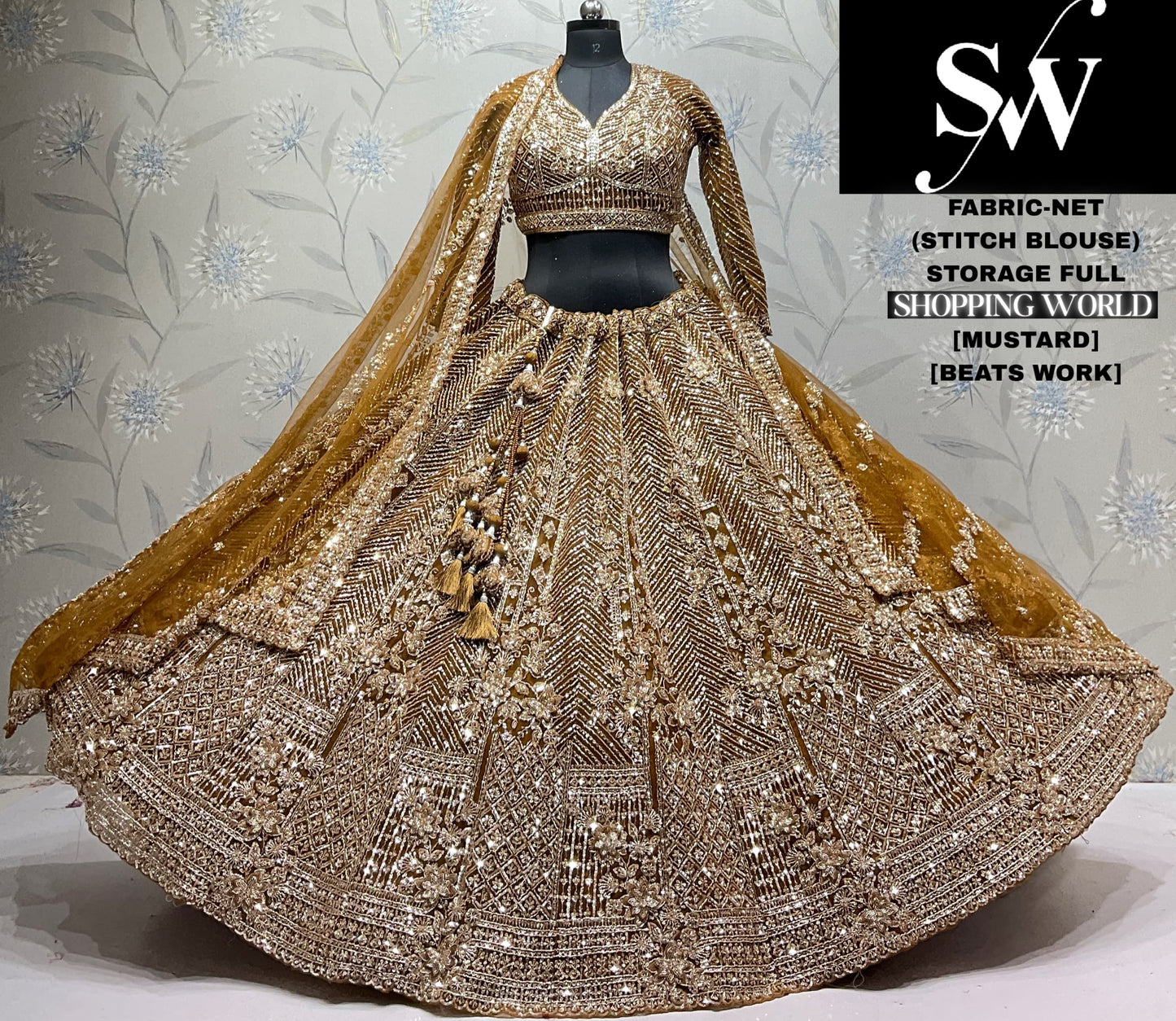 Blue crop top Lehenga