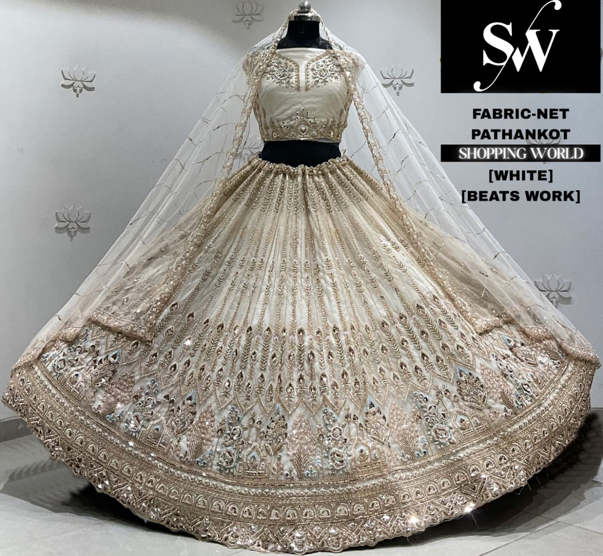 Pink net Lehenga
