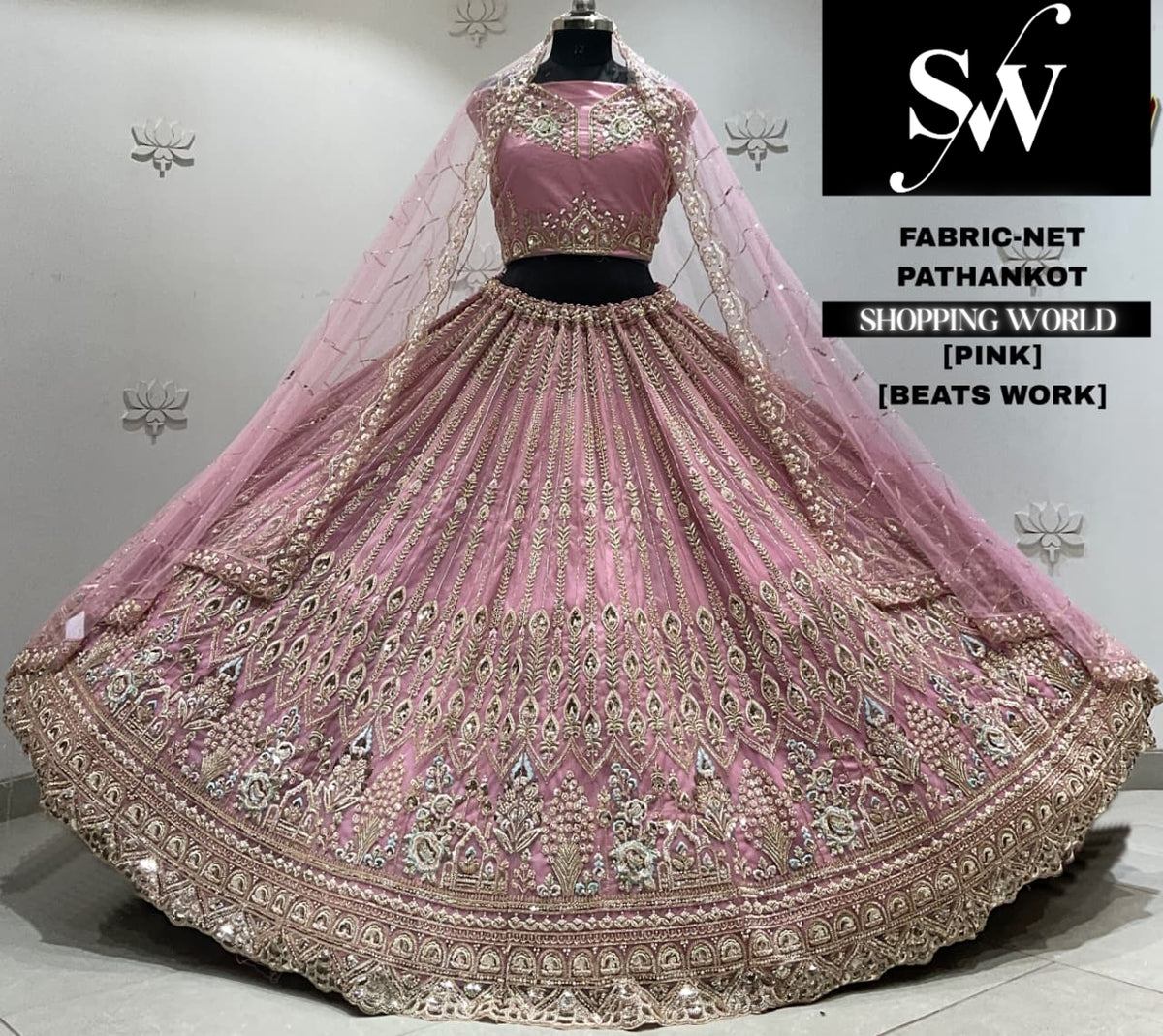 White net Lehenga
