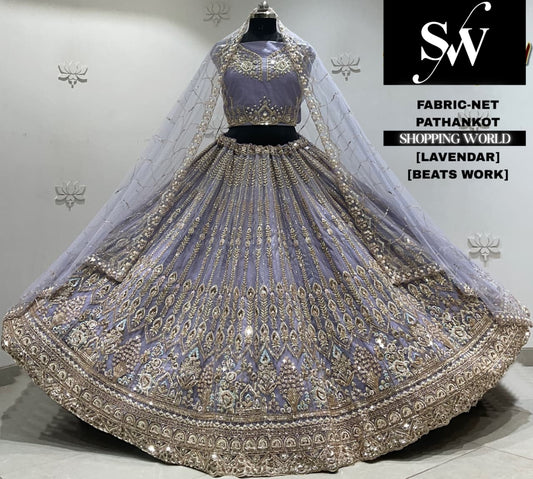 Pink net Lehenga