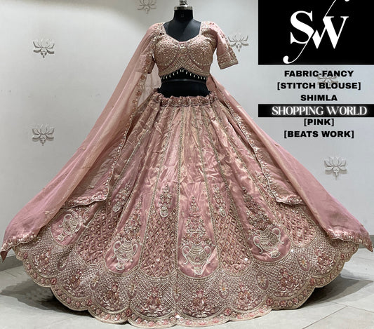 Grey fancy crop top Lehenga