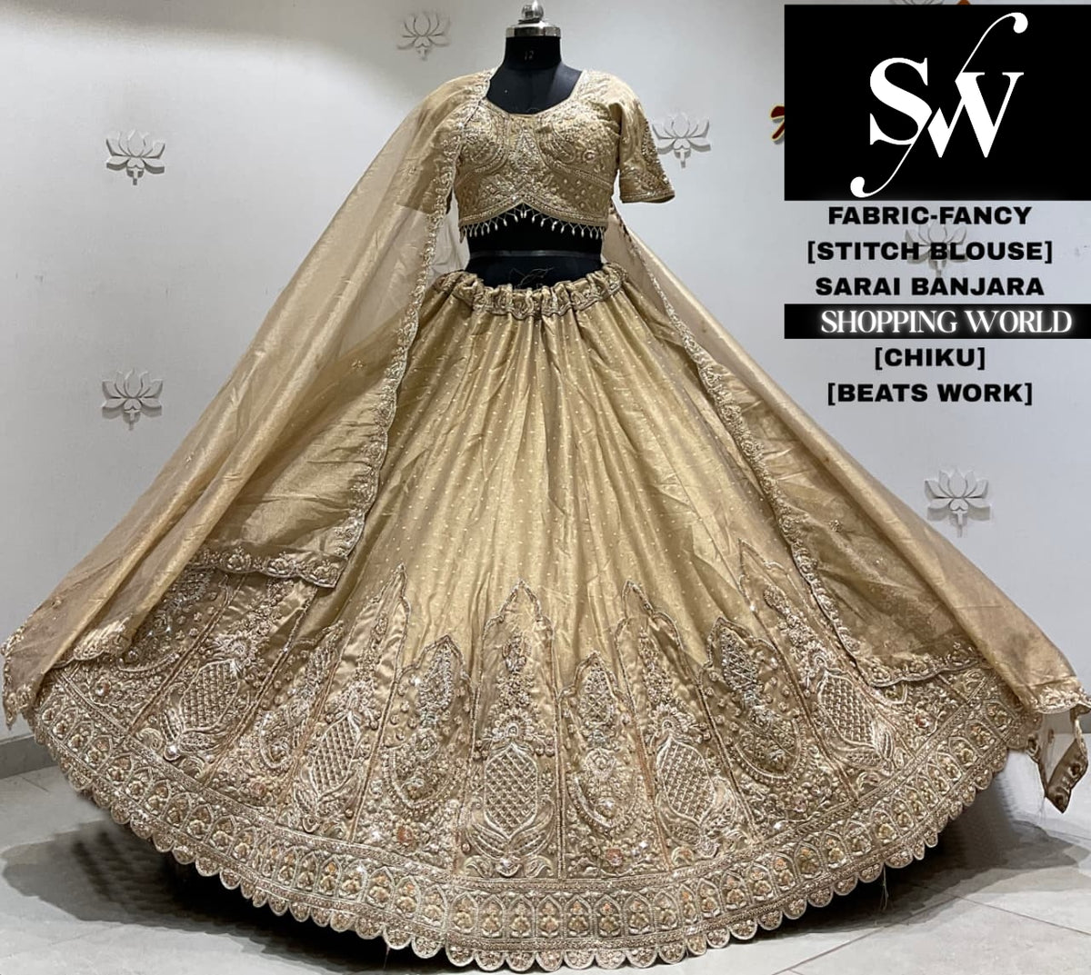 Rani pink fancy crop top Lehenga
