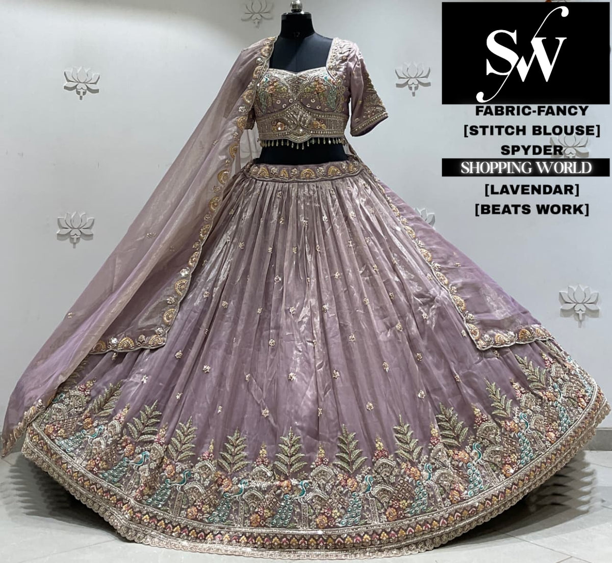 Coffee brown fancy Crop top Lehenga