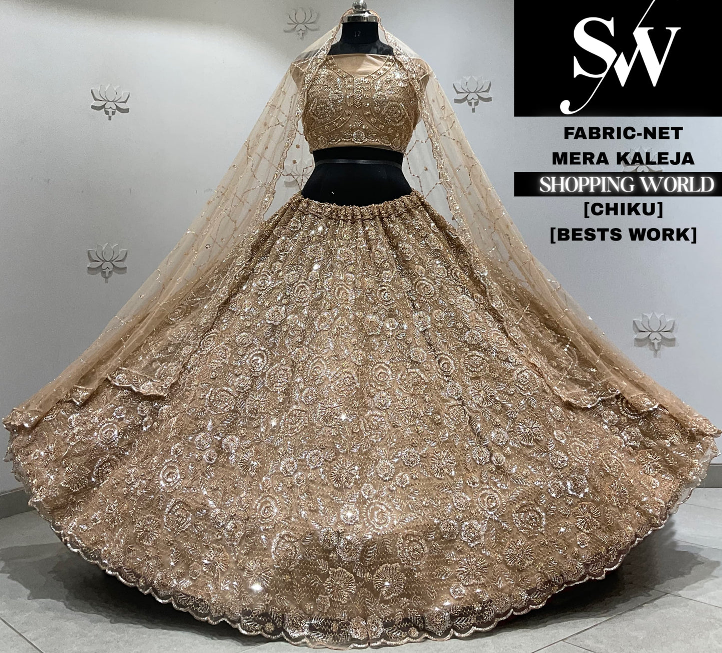 Rani pink net Lehenga