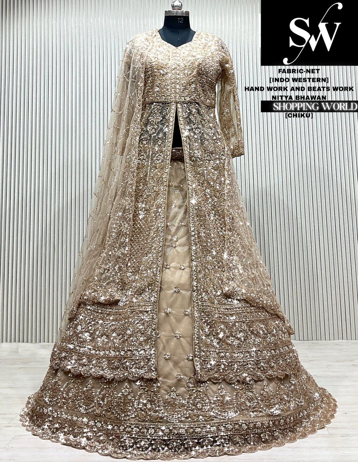 Organe net Long Farshi Garara Indo Western Dress