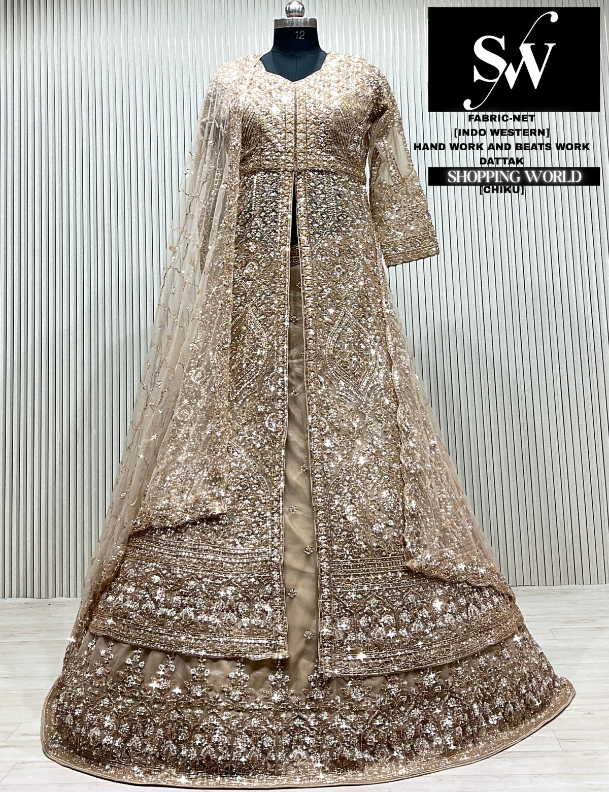 Mehandi green Long Farshi Garara Indo Western Dress