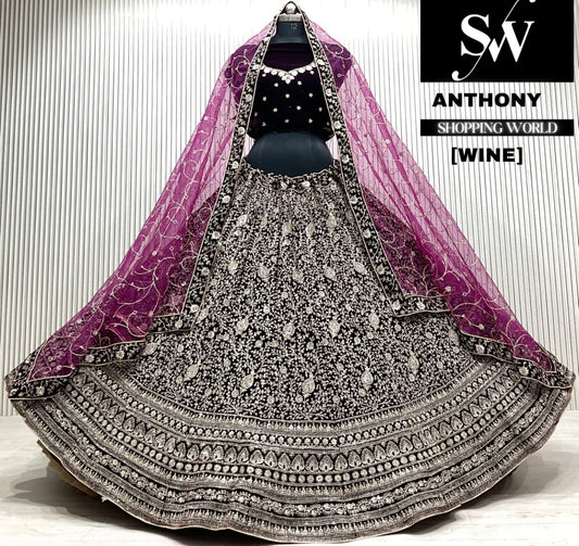 D.maroon bridal Lehenga