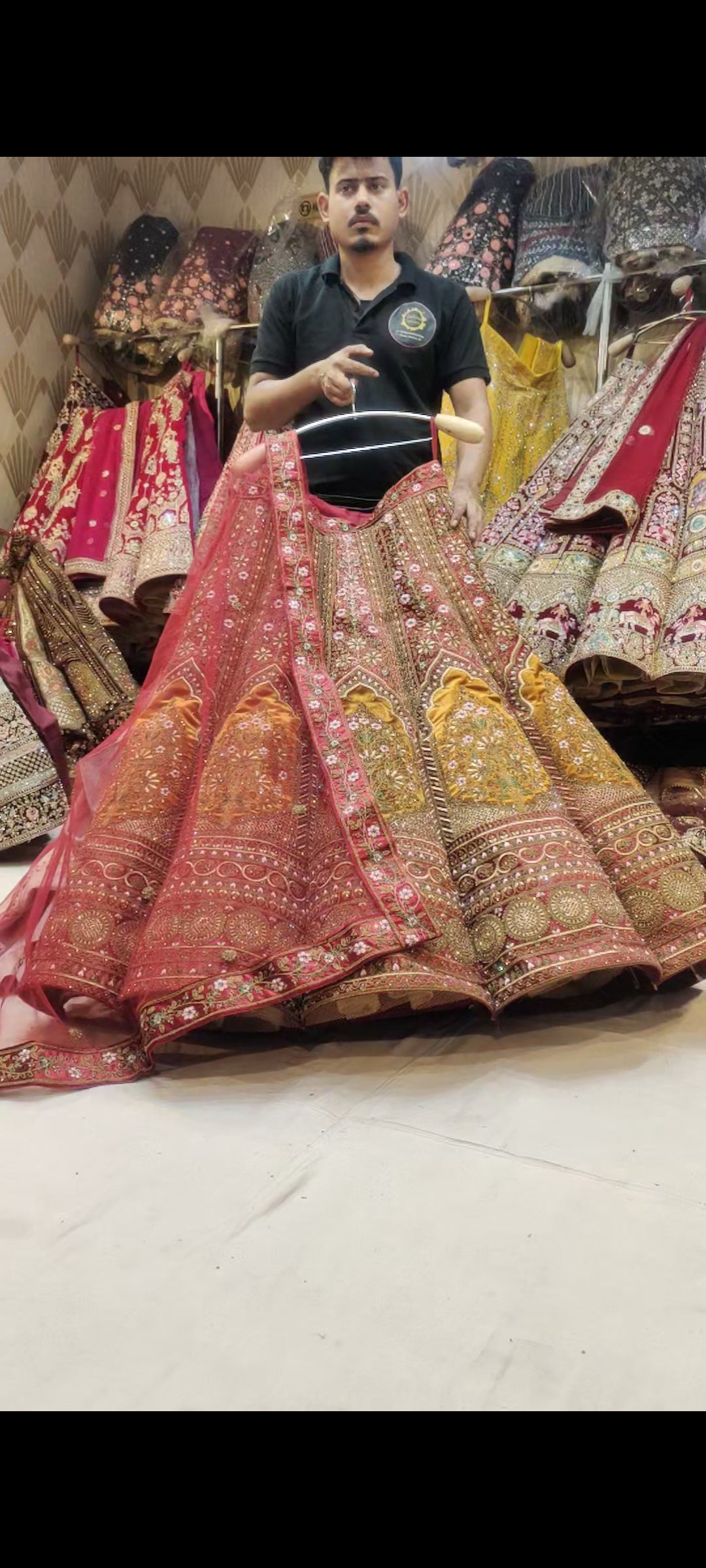 Multi Colour Heavy Bridal Lehenga