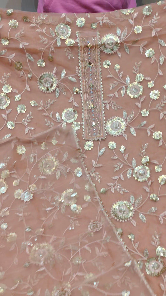 Yellow Designer Unstitched Suit