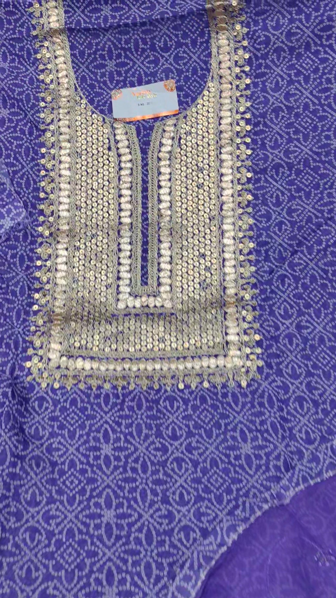 Purple Designer Unstitched Suit