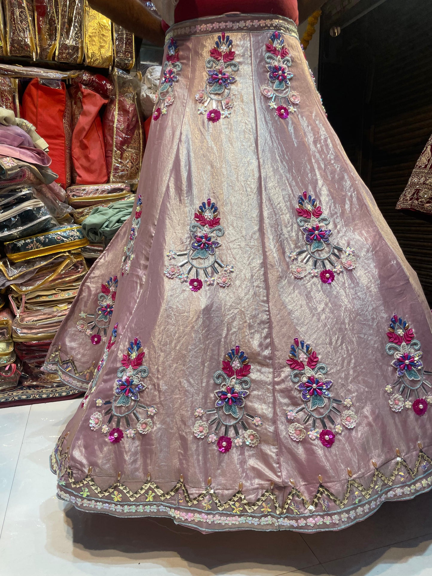PDP lehenga Fantastic Pink brown Any Color Make to order Lehenga