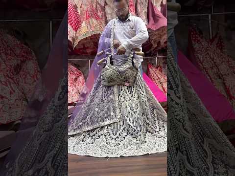 Glamorous Lavender purple crop top Lehenga