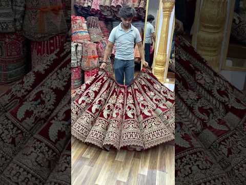 Maroon peacock Ball Bridal Lehenga