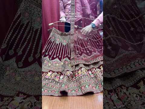 Pretty maroon doli barat bridal Lehenga
