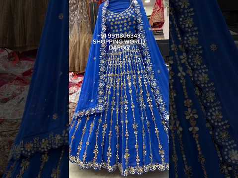 Royal Blue Mirror Work Designer Lehenga