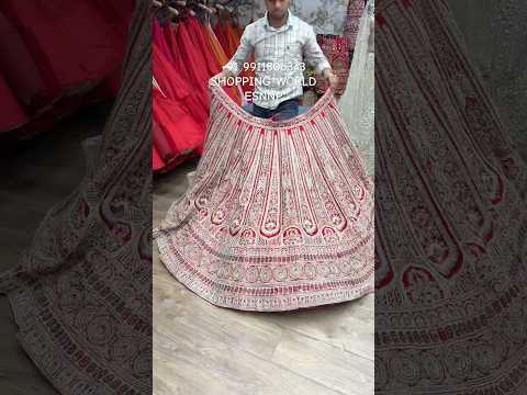 Red handwork Bridal Lehenga