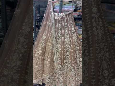 Something different peach pink crop top Lehenga