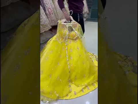 Pleasing yellow Haldi mehendi Pdp Crop top Lehenga