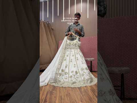 Eye catching white crop top Lehenga