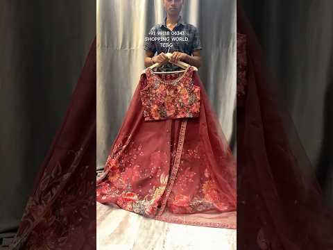 Khoobsurat pink crop top Lehenga