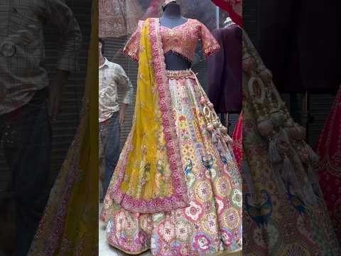 Designer Pink White Peacock Lehenga