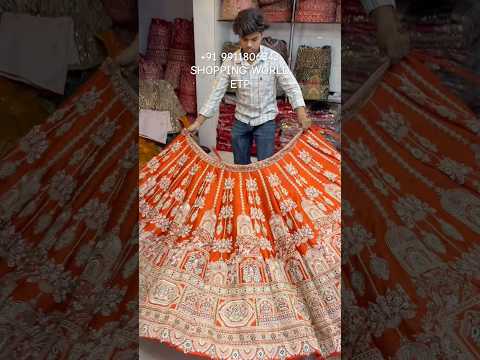 Rust Orange Designer Lehenga