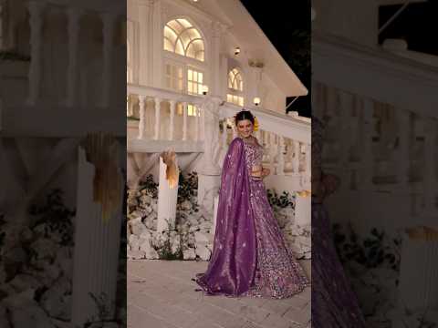 Tissue PDP Sequinse embroidery Semi-Stitched purple Lehenga choli & Dupatta