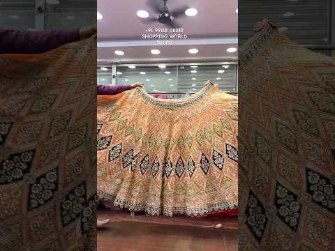 Embellished mustard handwork handmade bridal Lehenga