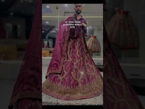 Attractive purple violet wine pink Lehenga