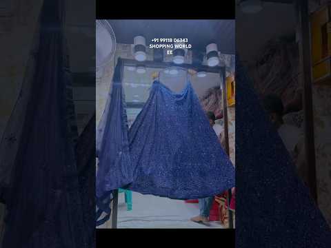 Beautiful navy blue crop top Lehenga