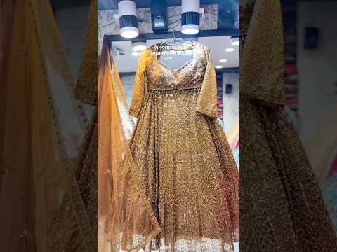 Lovely golden crop top Lehenga