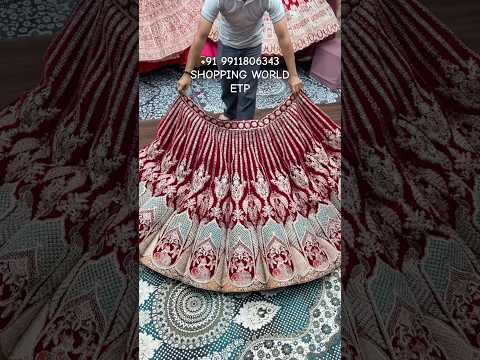 Maroon Peacock Ball Bridal Lehenga