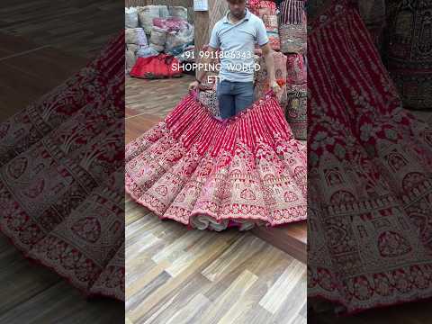 रेड बॉल ब्राइडल लहंगा