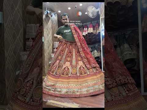 Embellished maroon bridal Lehenga