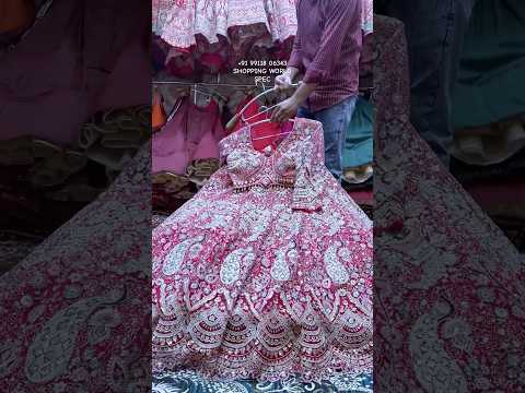Stunning pink peacock crop top Lehenga