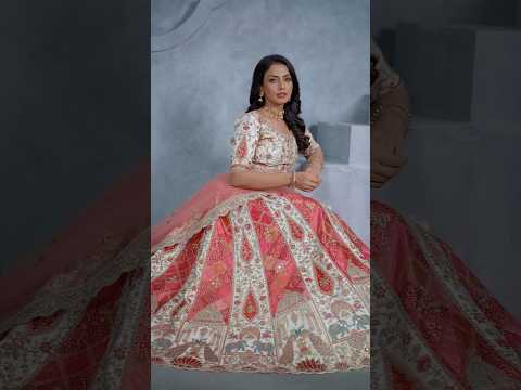 Glamorous off white pink lehenga