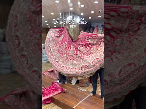 रानी पिंक पीकॉक डिज़ाइनर ब्राइडल लहंगा