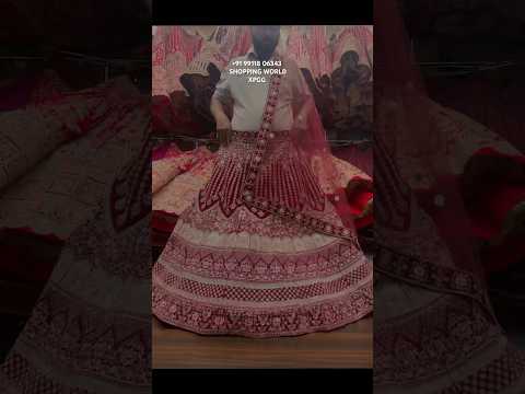 Trendy red Jhumka bridal Lehenga