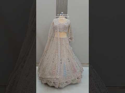 Fantastic baby pink peacock crop top Lehenga